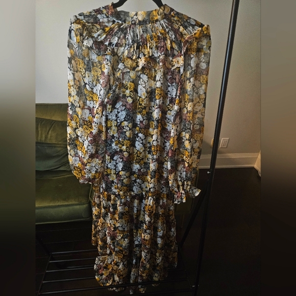 Maxi layered floral print dress - Picture 2 of 8
